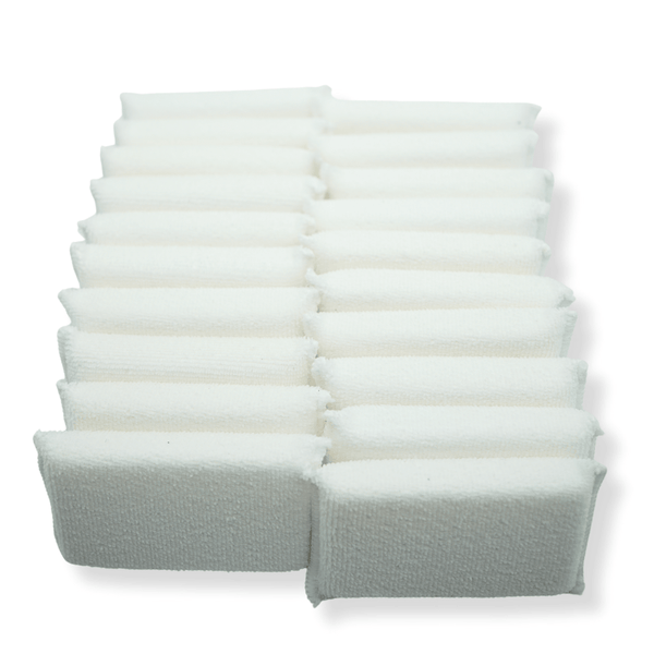 A bulk stack of 20 microfibre interior protection applicators