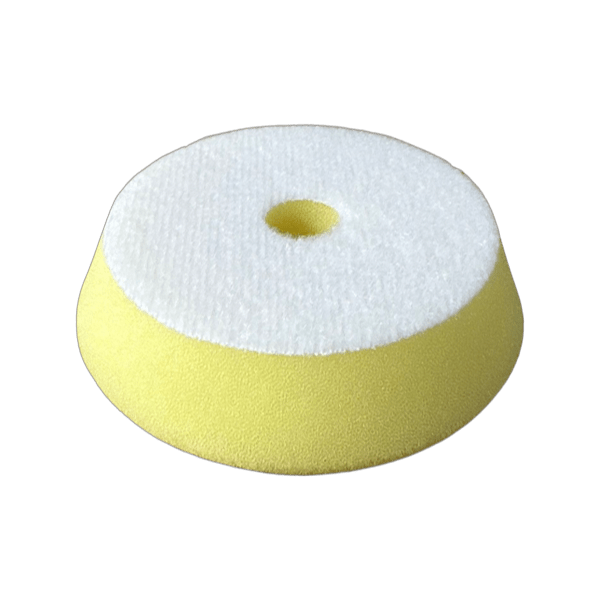 Yellow Premium Foam Beveled Edge Buff Pads 3" | DA Buffing Pads (x10)