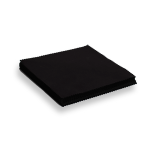A suede microfibre cloth, designed for cleaning screens and lenses.