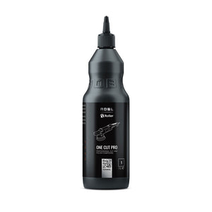 A black bottle of polish with a ADBL logo on a white background.
