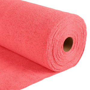 A roll of microfibre cloth in pink colour