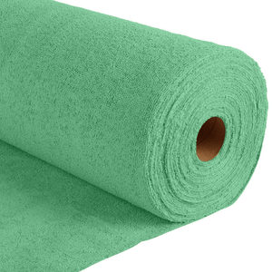 Roll of Mint microfibre on a white background
