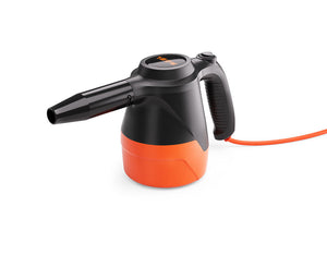 ADBL Blower handheld car dryer, front view of the black and orange electric drying tool