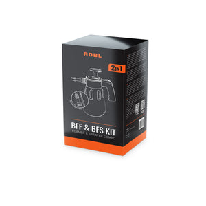 A black hand pump pressure sprayer in a black colour with ADBL logo