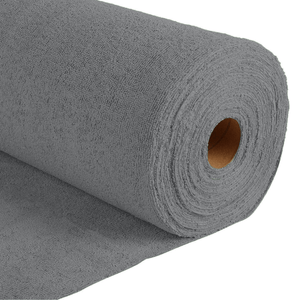 Roll of CHARCOAL microfibre on a white background