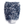 A blue and white fluffy microfibre mitt designed to wash cars 