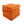 A stack of orange plush microfibre cloths on a white background