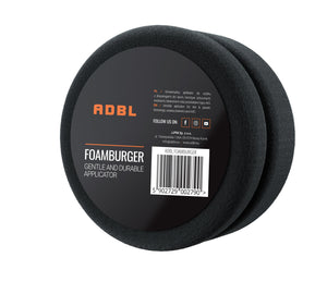 ADBL FOAMBURGER gentle durable foam applicator with product packaging label