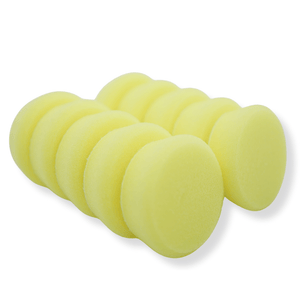 A set of 10 foam buffing pads 2inch in yellow