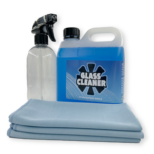 Glass Cleaner and Spray Bottle and Glass Cloth