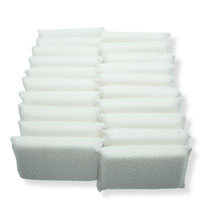 A bulk stack of 20 microfibre interior protection applicators