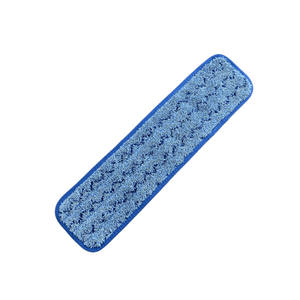 A blue flat floor mop on a white background