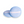 Two blue microfibre applicator pads with an elastic strap on a white background.