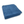 A blue microfibre towel with a dark blue edge on a white background