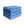 A stack of plush blue microfibre cloths on a white background