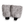 2 grey and white microfibre wash mitts on a white background