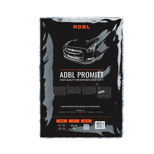 ADBL PROMITT high quality microfibre wash mitt packaging showing 20x30 cm size