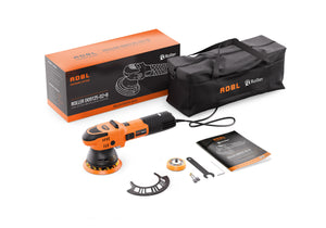 ADBL Roller D09 Polisher Kit with carrying bag, accessories, and box, Dual Action 9mm throw polisher set