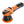 ADBL Roller D09 Dual Action Polisher, angled perspective of the orange 9mm throw small-area detailing tool