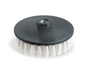 ADBL TWISTER 125 MM round brush attachment with soft white bristles for interior leather cleaning