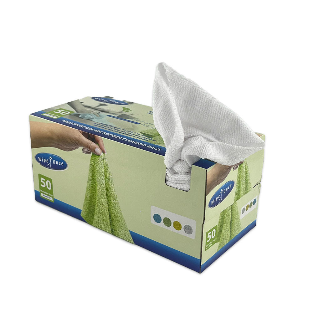 Wipe Once Edgeless Microfibre Rags 50 Pack