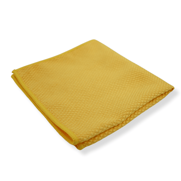 Yellow fish cloth square cloth on a white background