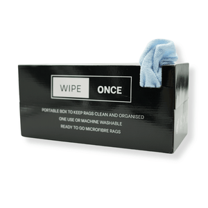 Wipe Once Microfibre Rags 50 Pack | Box of 8