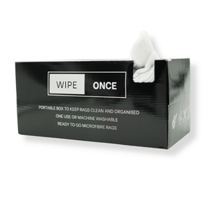 Wipe Once Microfibre Rags 50 Pack | Box of 8