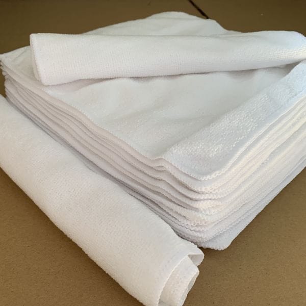 25x25cm 250GSM White |  Microfibre Cloths (x200)