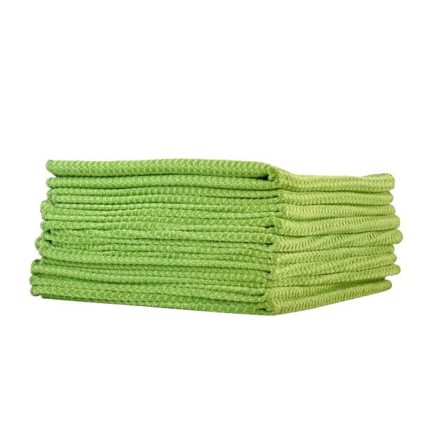 Green WAFFLE | Woven Microfibre Cloths (x50)