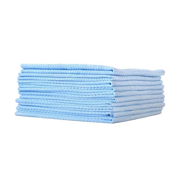 Light Blue WAFFLE | Woven Microfibre Cloths (x50)