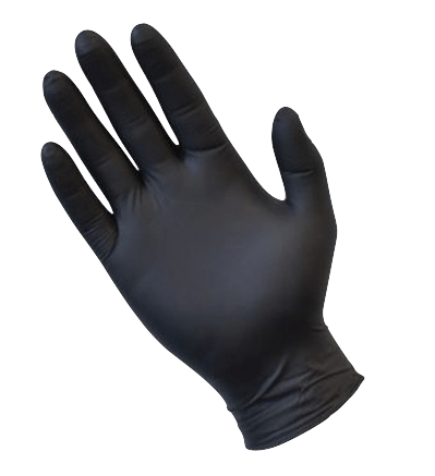 Medium BLACK NITRILE GLOVES | BOX 100