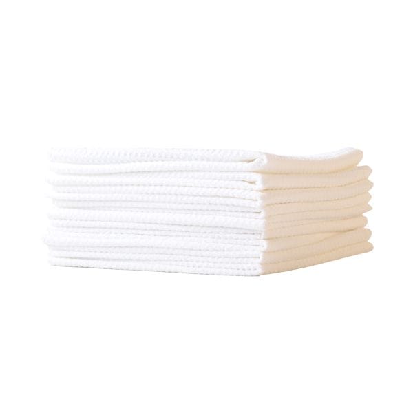 White WAFFLE | Woven Microfibre Cloths (x50)